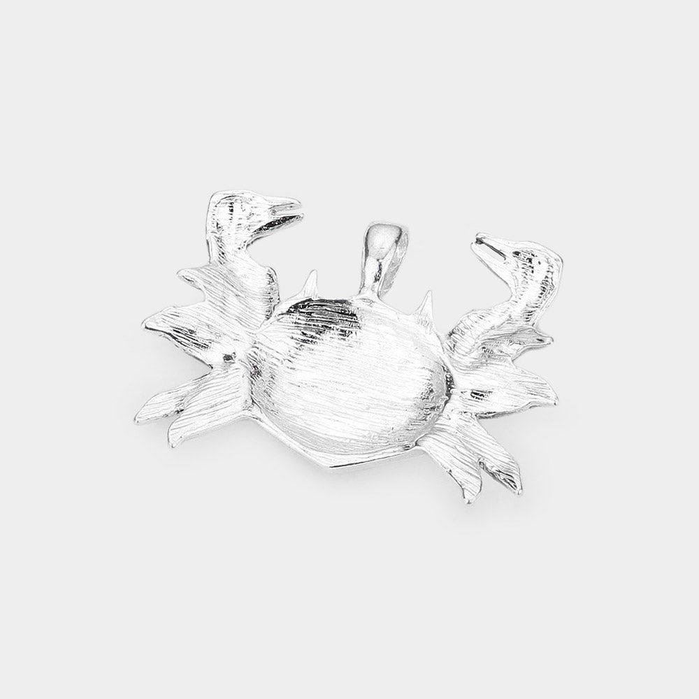 iLLASPARKZ Textured Metal Origami Crab Pendant Set