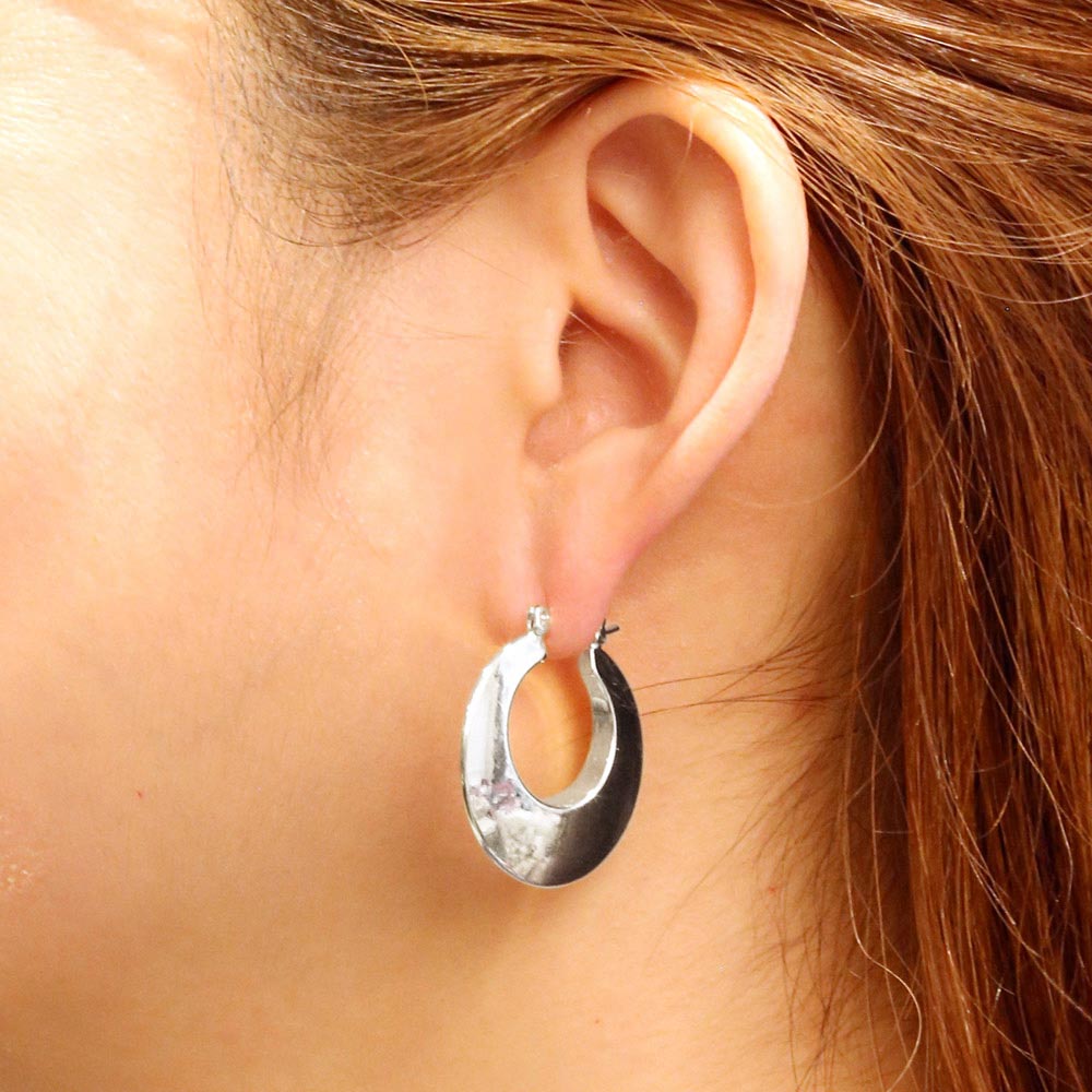 iLLASPARKZ 14K Gold Dipped Pin Catch Hoop Earrings