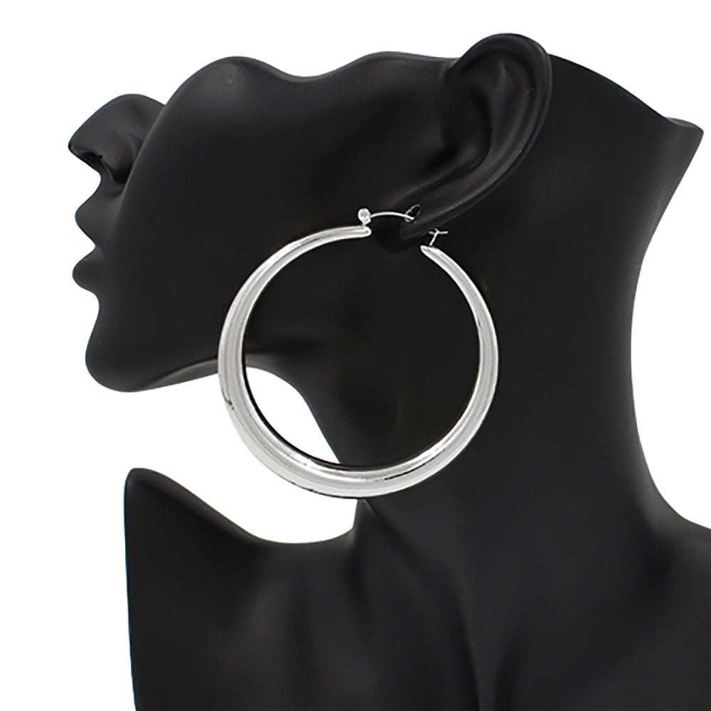 iLLASPARKZ Metal Pin Catch Hoop Earrings