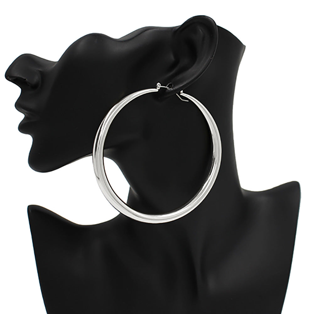 iLLASPARKZ Metal Pin Catch Hoop Earrings