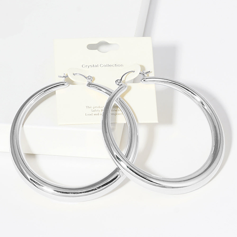 iLLASPARKZ Metal Hoop Pin Catch Earrings