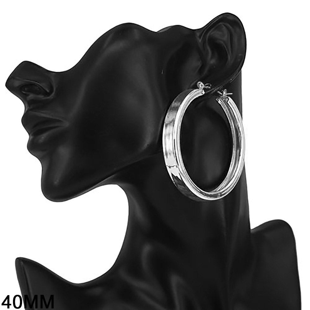 iLLASPARKZ Metal Hoop Pin Catch Earrings