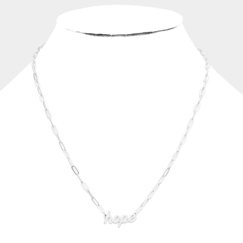iLLASPARKZ hope Brass Metal Message Pendant Necklace