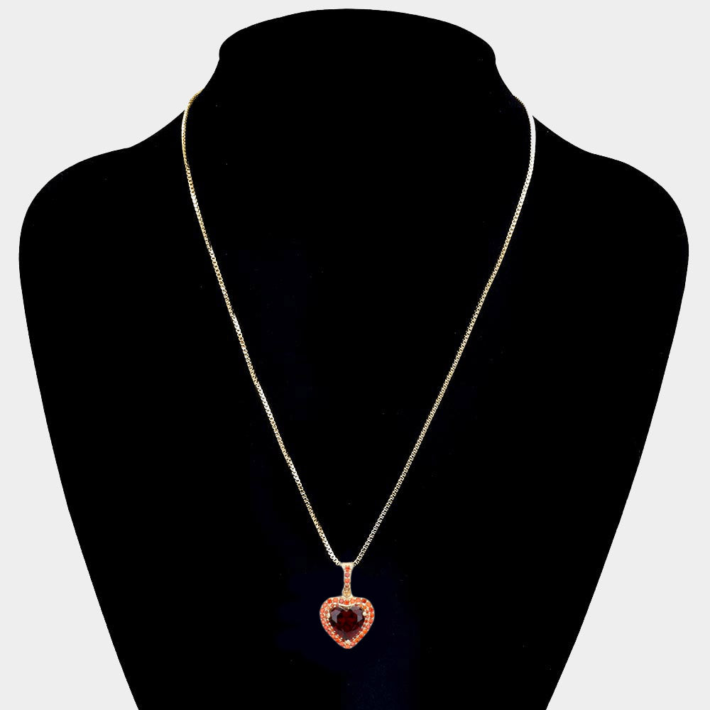 iLLASPARKZ CZ Heart Pendant Necklace