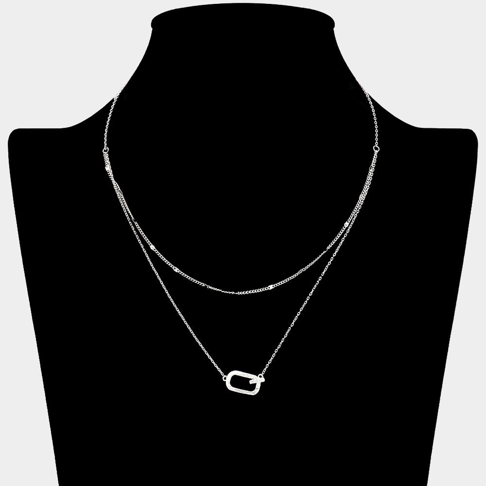 iLLASPARKZ -Q- Initial Monogram Brass Metal Necklace