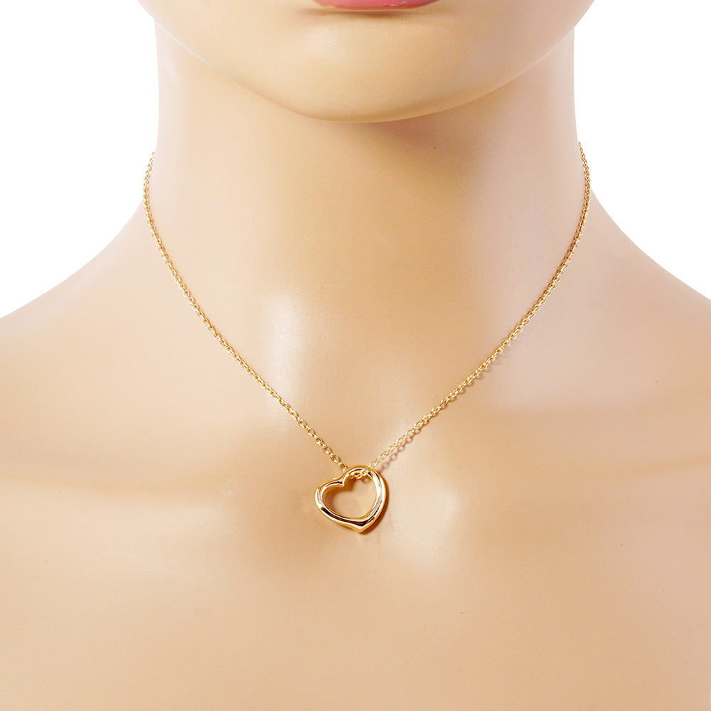 iLLASPARKZ Metal Open Heart Pendant Necklace