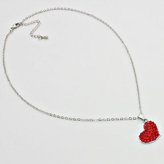 iLLASPARKZ Red Crystal Heart Pendant Necklace