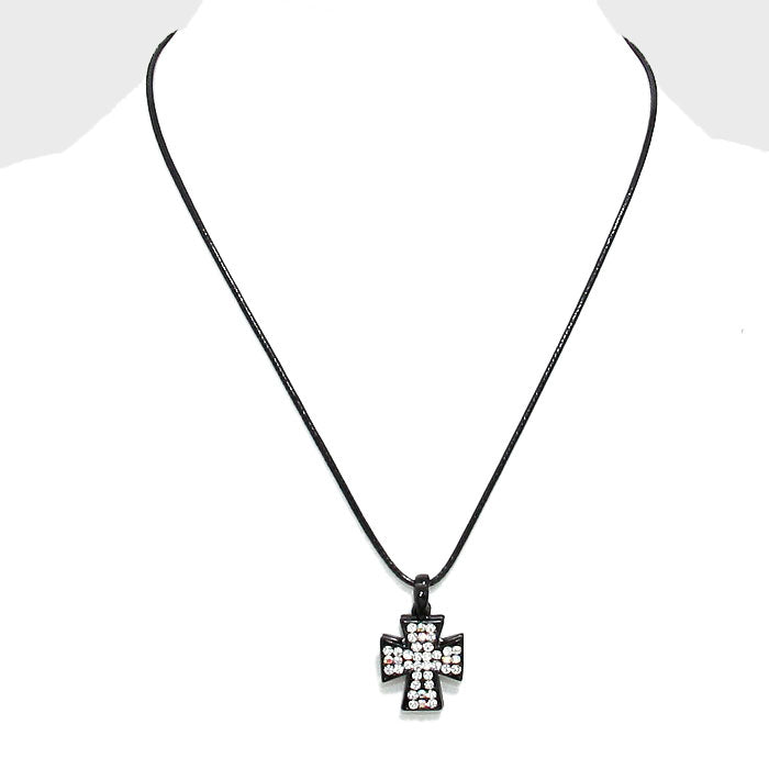 iLLASPARKZ Crystal Pave Cross Pendant Necklace
