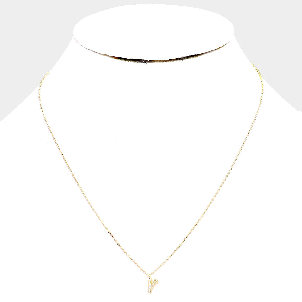 iLLASPARKZ -Y- Gold Dipped Initial Monogram Metal Pendant Necklace