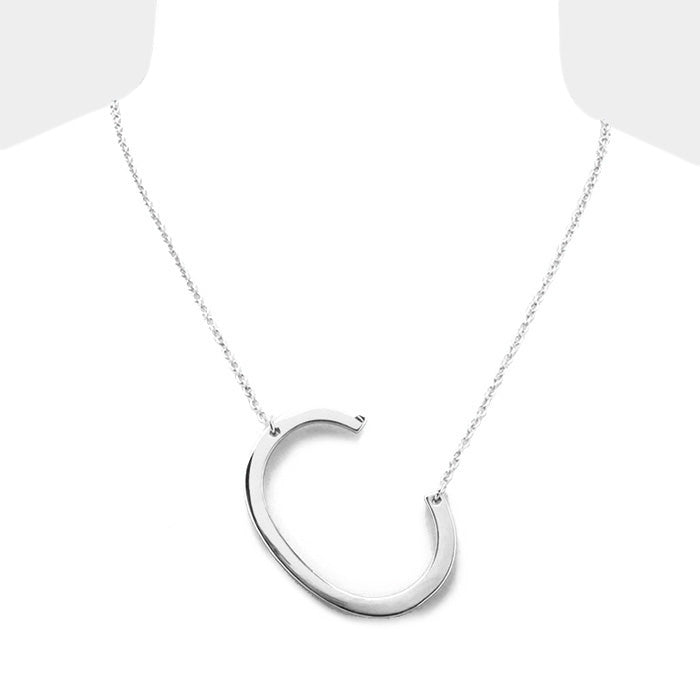 iLLASPARKZ Monogram Metal Pendant Necklace