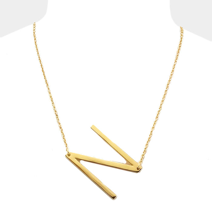 iLLASPARKZ Monogram Metal Pendant Necklace