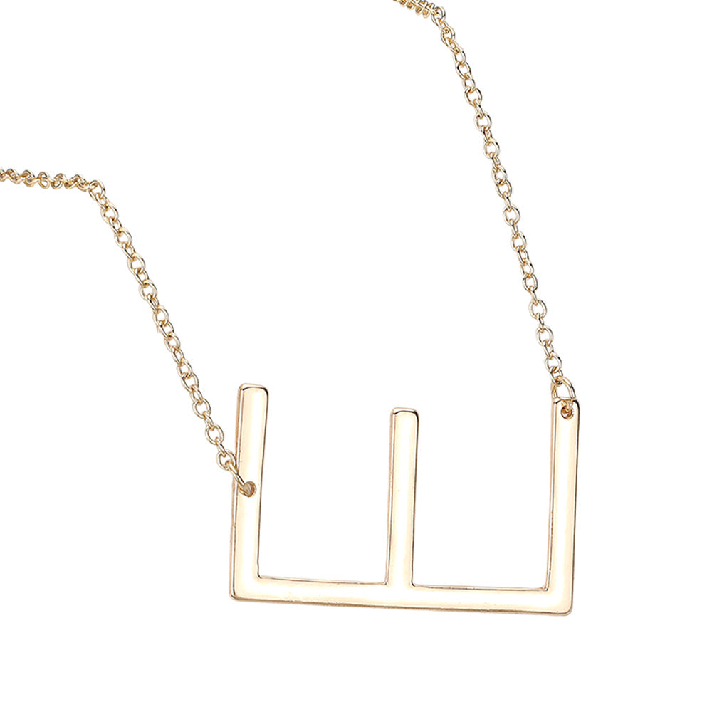 iLLASPARKZ -E- Metal Initial Monogram Pendant Necklace