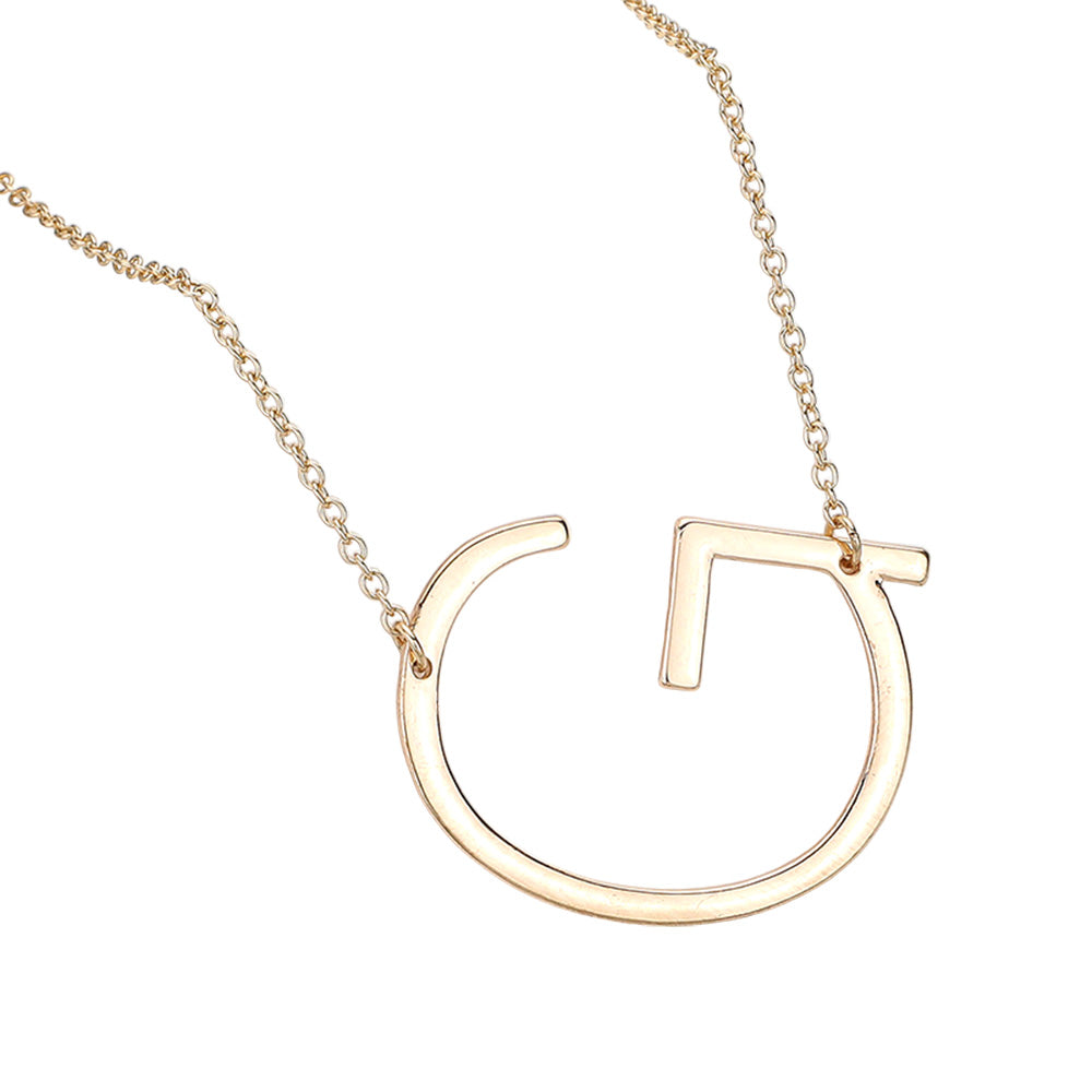 iLLASPARKZ -G- Metal Initial Monogram Pendant Necklace