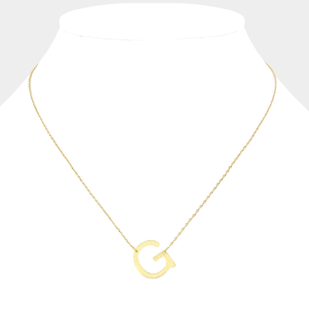 iLLASPARKZ -G- Gold Dipped Initial Monogram Pendant Necklace