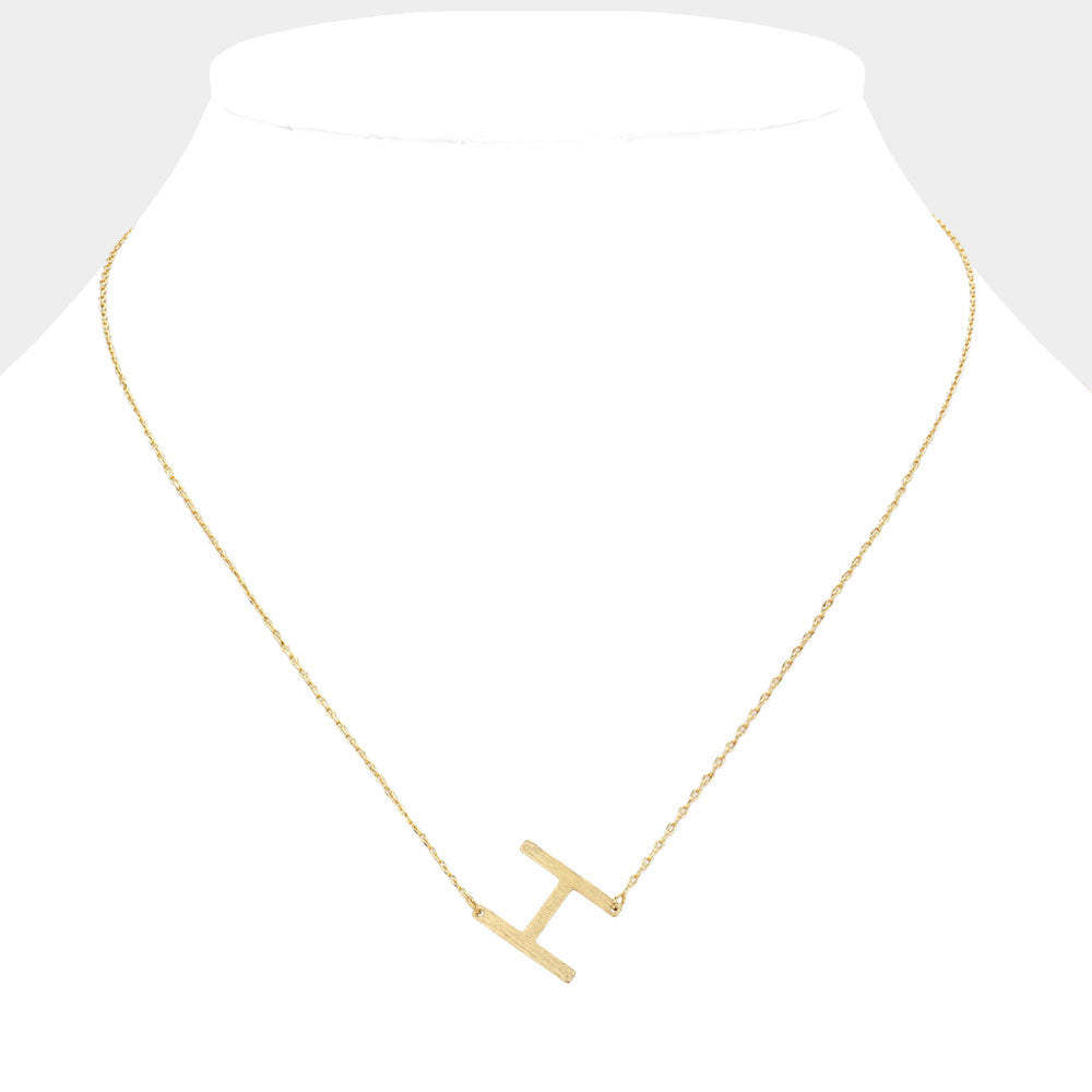 iLLASPARKZ -H- Gold Dipped Initial Monogram Pendant Necklace