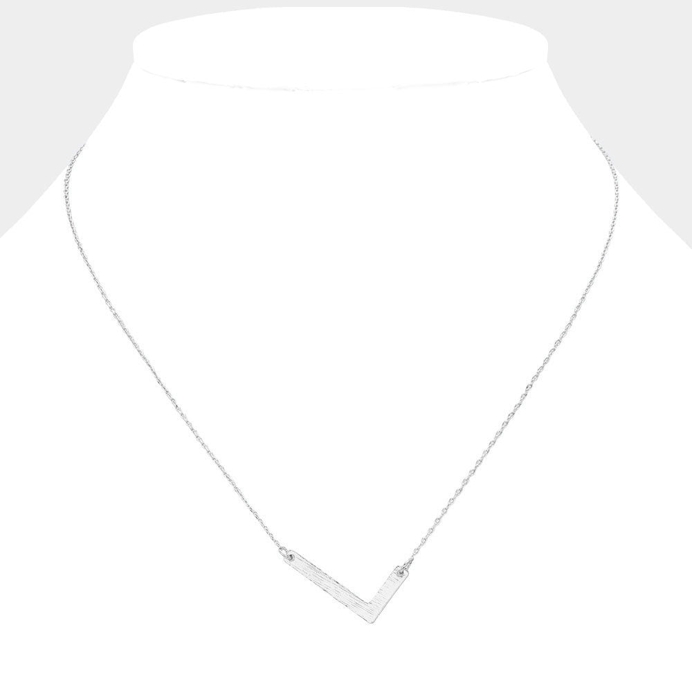 iLLASPARKZ -L- White Gold Dipped Initial Monogram Pendant Necklace