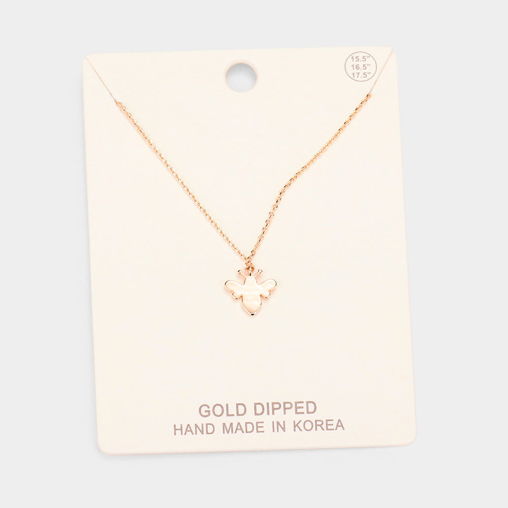 iLLASPARKZ Gold Dipped Metal Honey Bee Pendant Necklace