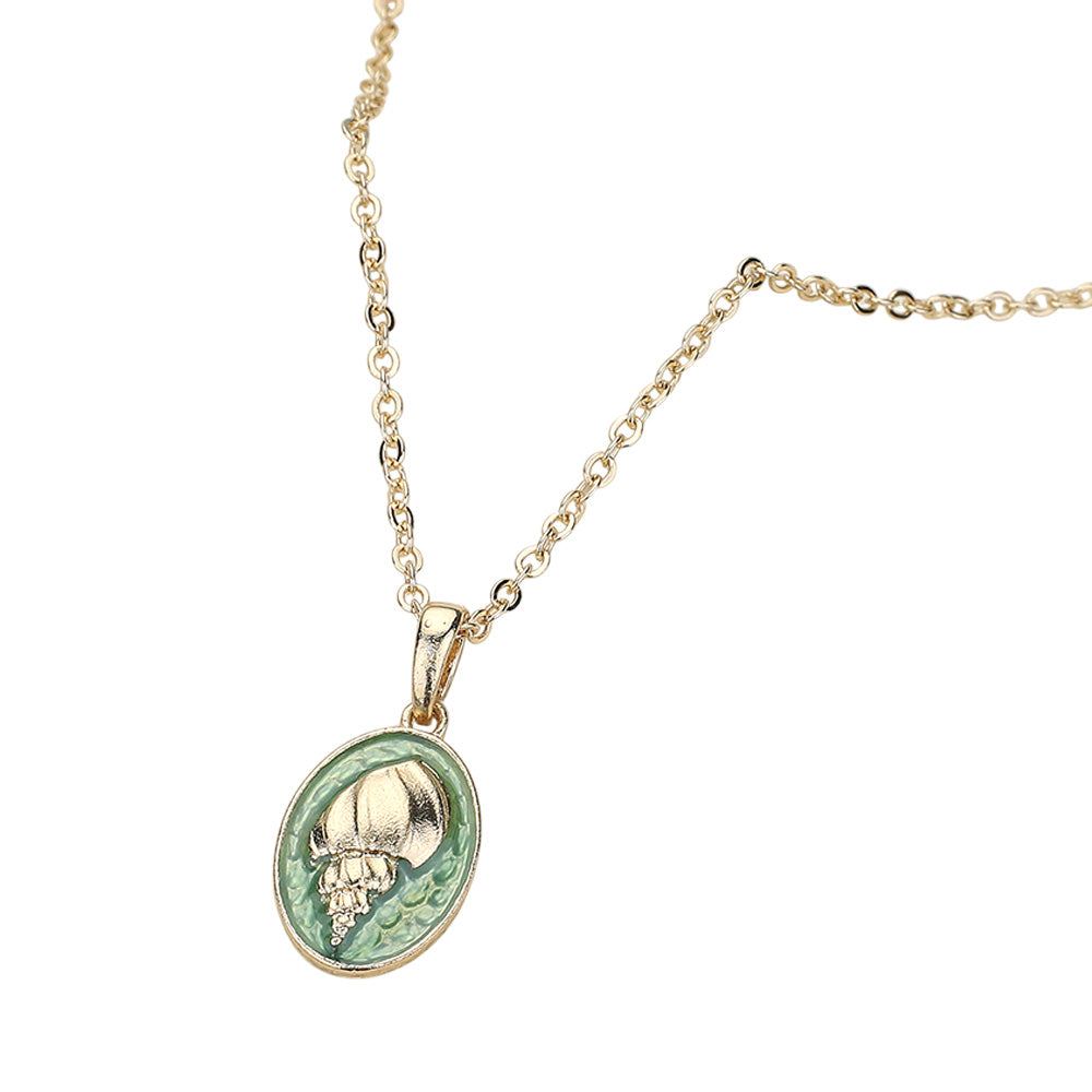 iLLASPARKZ Conch Shell Colored Metal Pendant Necklace
