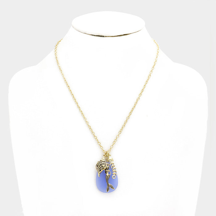 iLLASPARKZ Mermaid, Fishbone and Shell Pendant Necklace