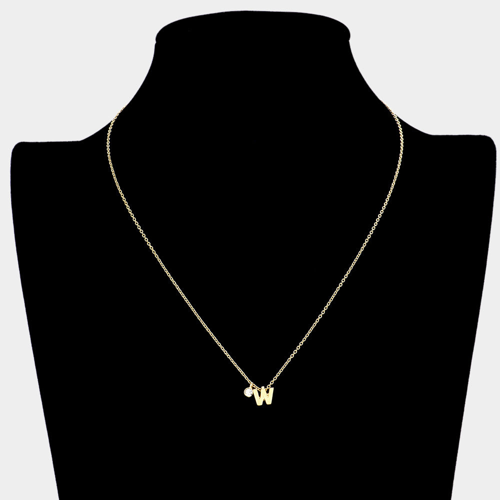 iLLASPARKZ -W- Monogram Pendant Necklace