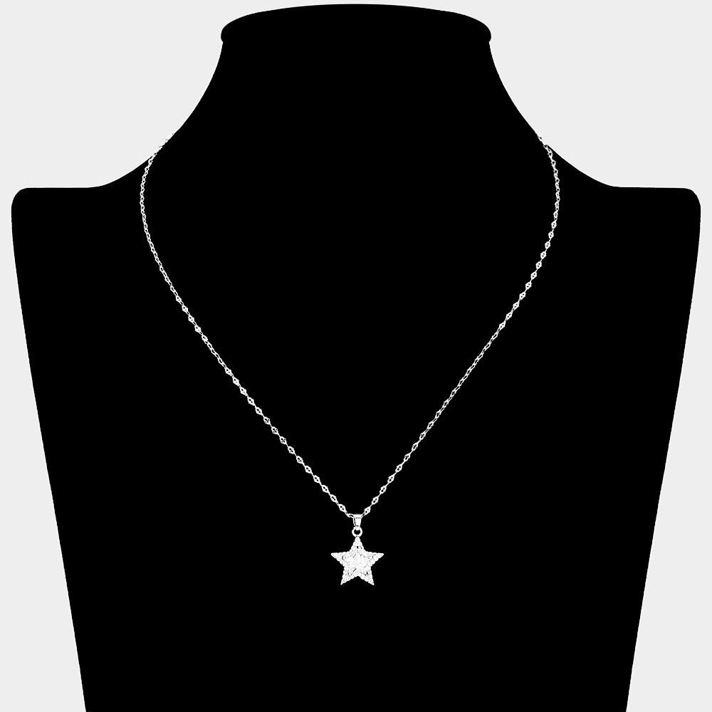 iLLASPARKZ CZ Stone Paved Star Pendant Necklace