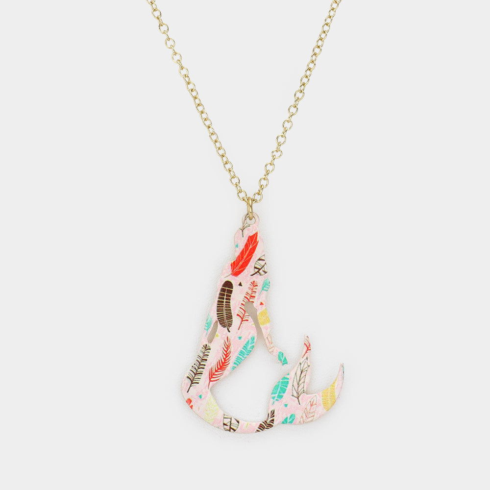 iLLASPARKZ Patterned Mermaid Pendant Necklace