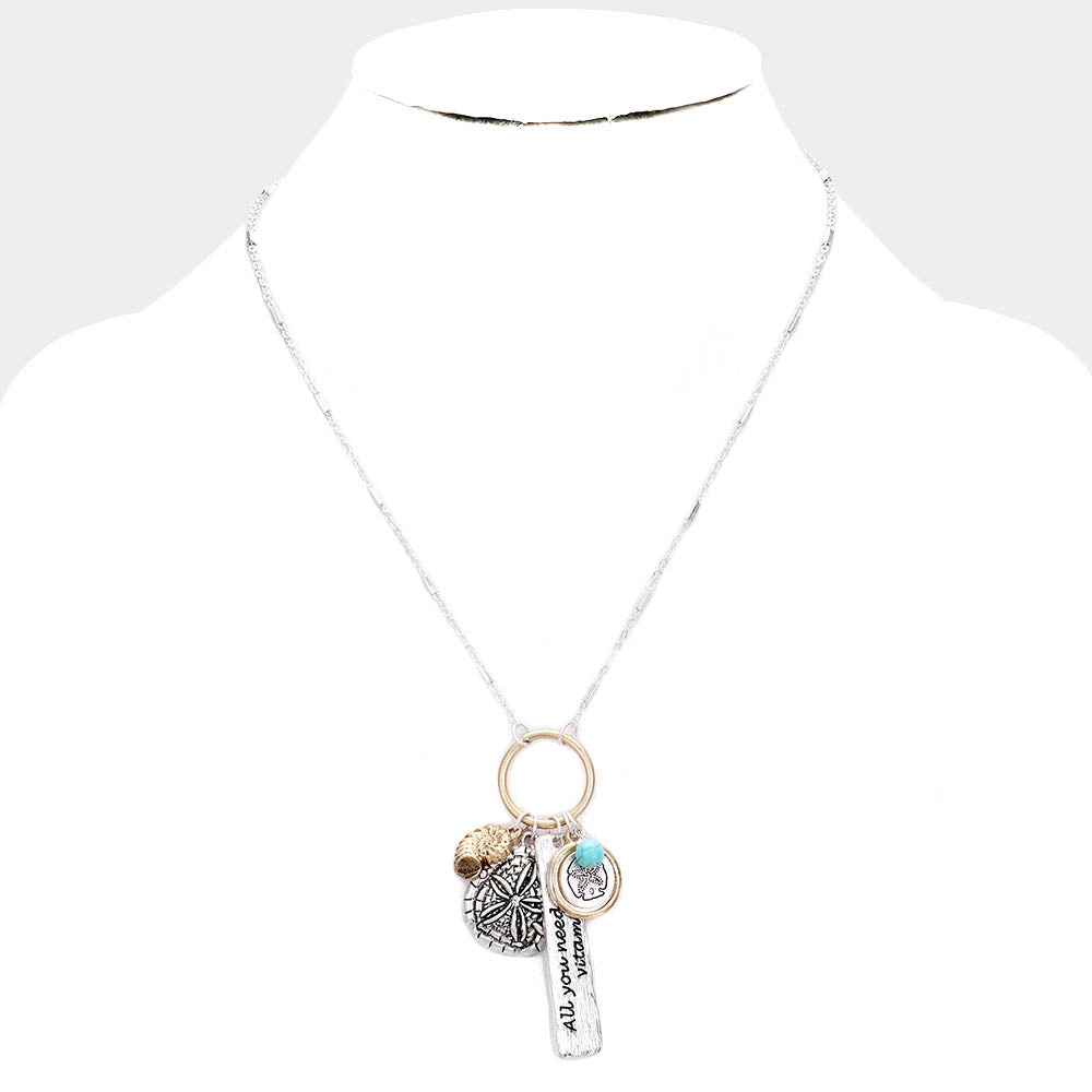 iLLASPARKZ Sand Dollar Sea Life Pendant Necklace