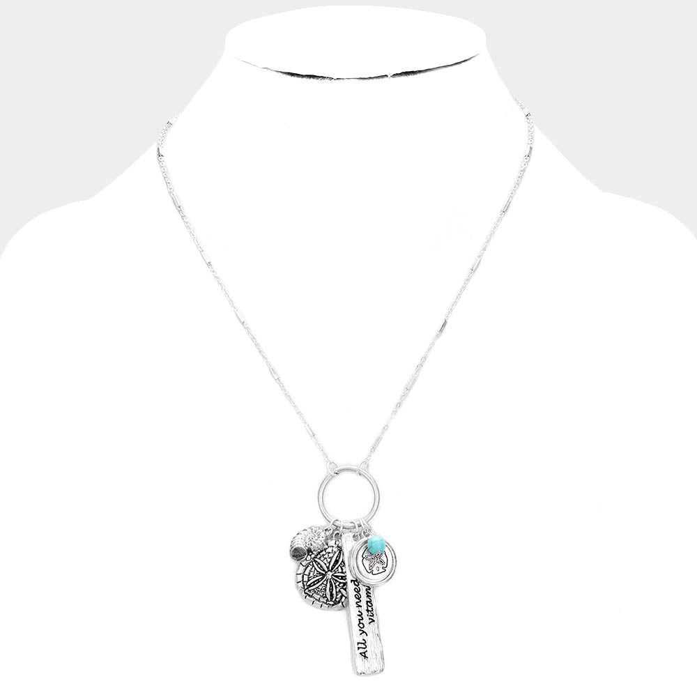 iLLASPARKZ Sand Dollar Sea Life Pendant Necklace