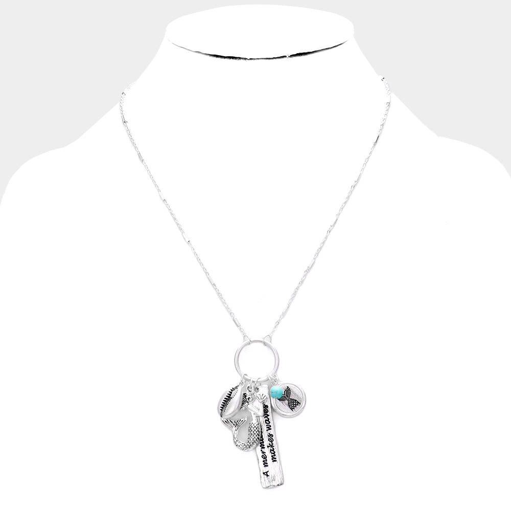 iLLASPARKZ Mermaid Shell Sea Life Pendant Necklace