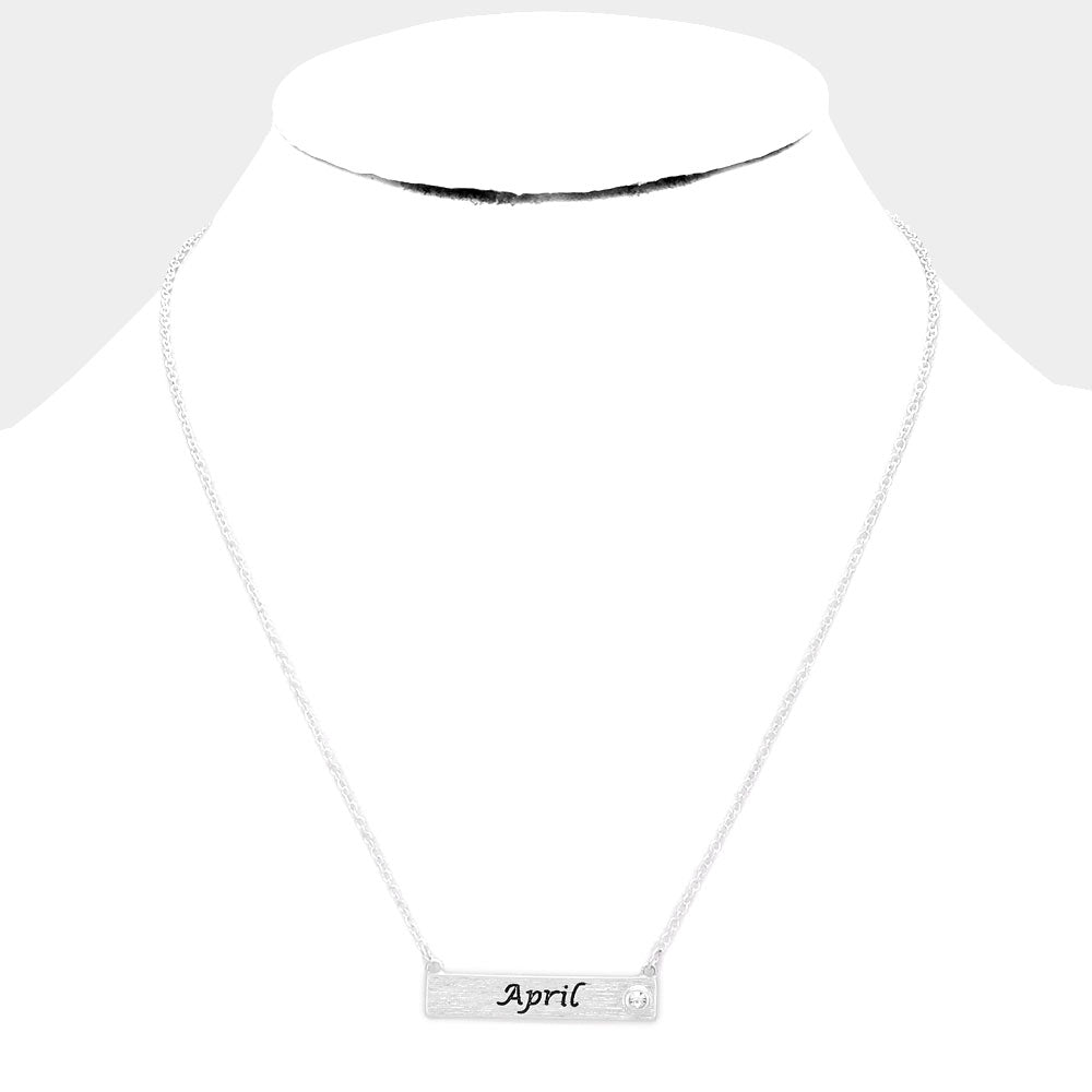 iLLASPARKZ April  Birthstone Pendant Necklace
