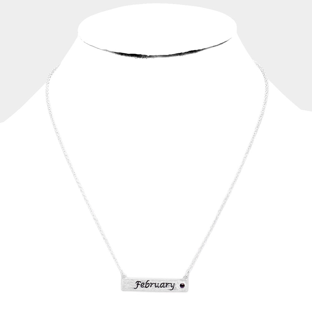 iLLASPARKZ February Birthstone Pendant Necklace