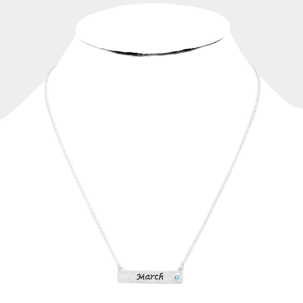 iLLASPARKZ March Birthstone Pendant Necklace