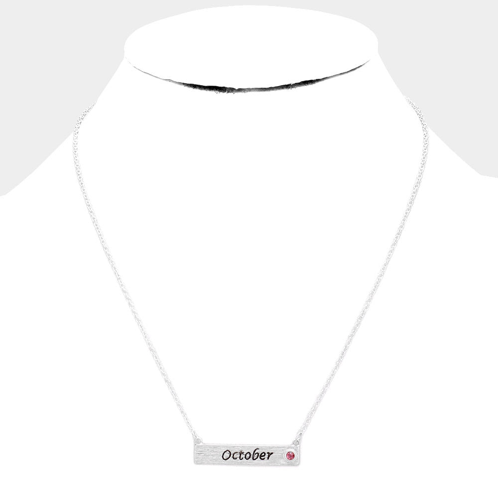 iLLASPARKZ October Birthstone Pendant Necklace