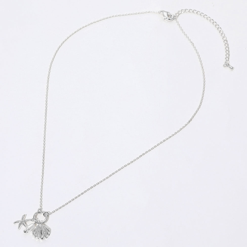 iLLASPARKZ Seashell Starfish Pearl Pendant Necklace