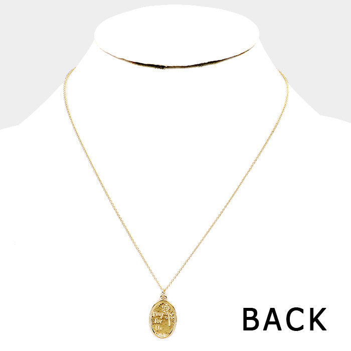 iLLASPARKZ Secret Box _ 14k Gold Dipped St. Joan Of Arc Pendant Necklace