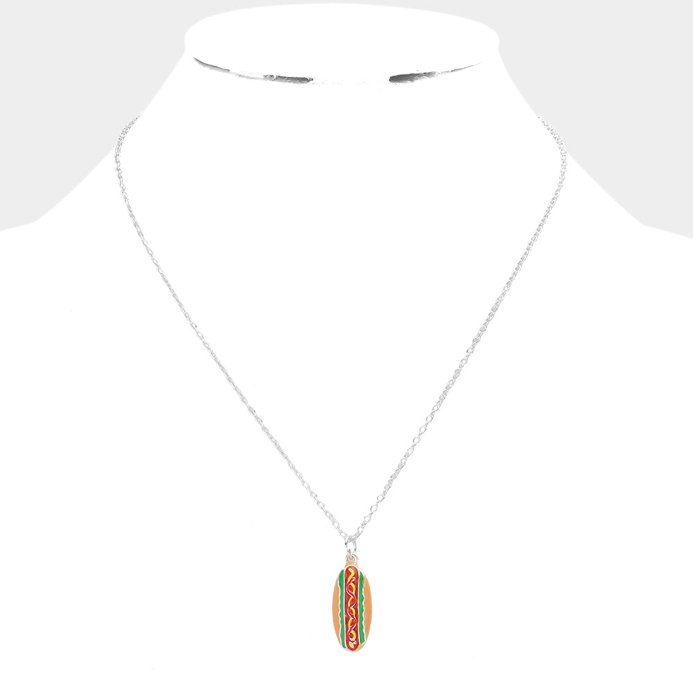 iLLASPARKZ 3D Hot Dog Pendant Necklace