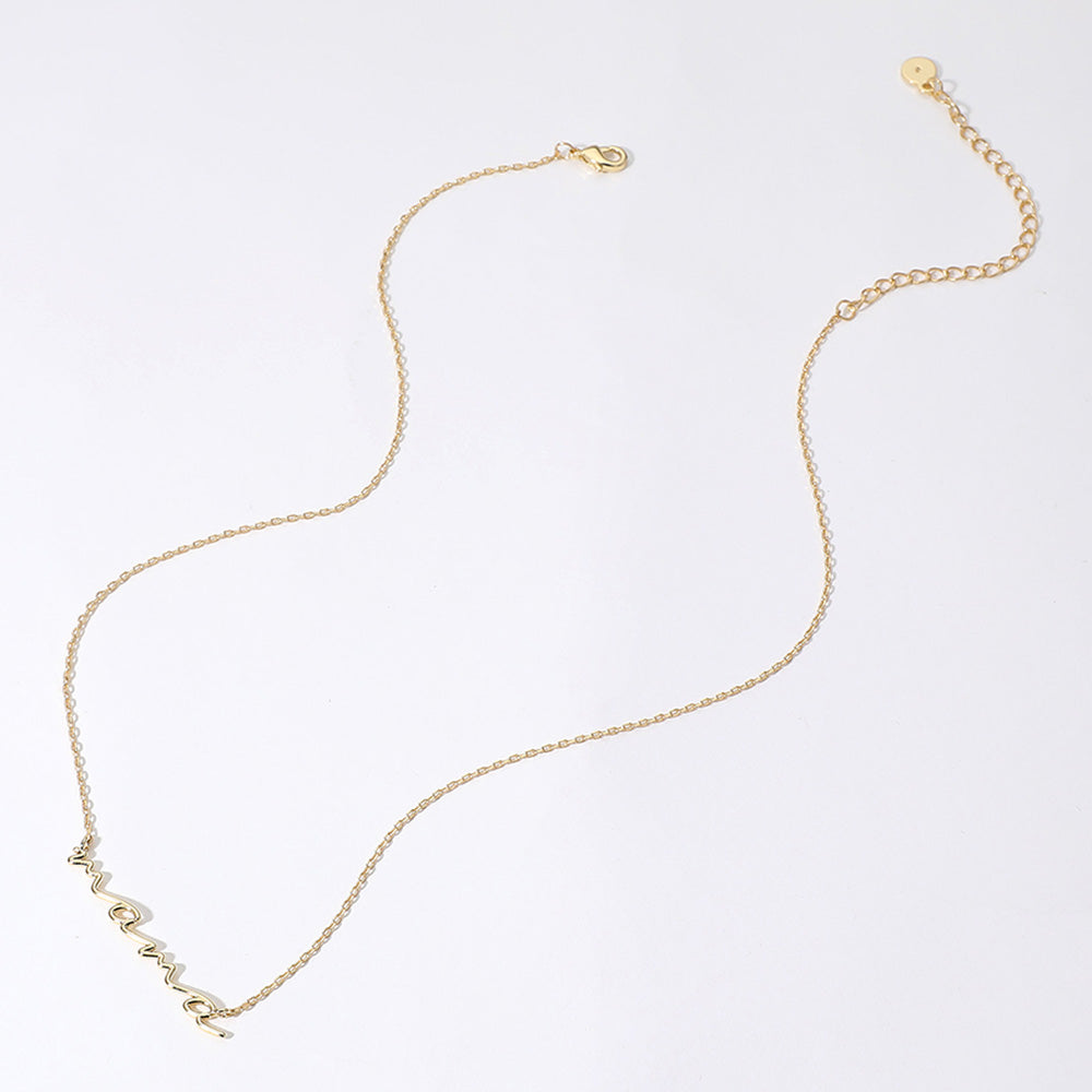 iLLASPARKZ 14K Gold Dipped Wire MAMA Message Pendant Necklace
