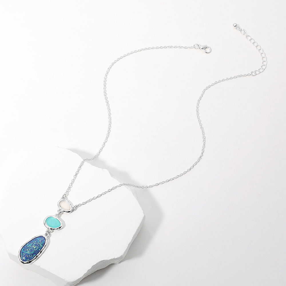 iLLASPARKZ Sea Glass Cluster Link Pendant Necklace