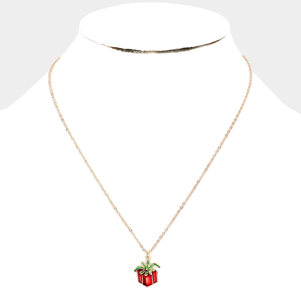 iLLASPARKZ Enamel Christmas Gift Pendant Necklace