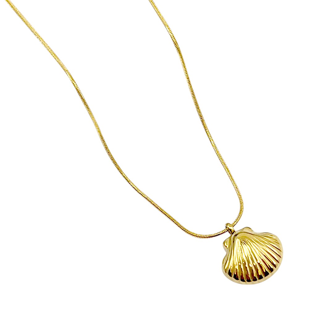 iLLASPARKZ Stainless Steel Seashell Pendant Necklace
