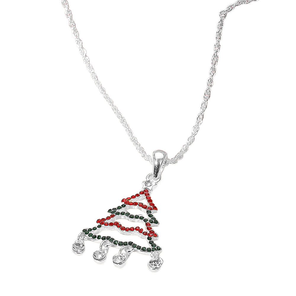 iLLASPARKZ Sparkling Christmas Tree Pendant Necklace