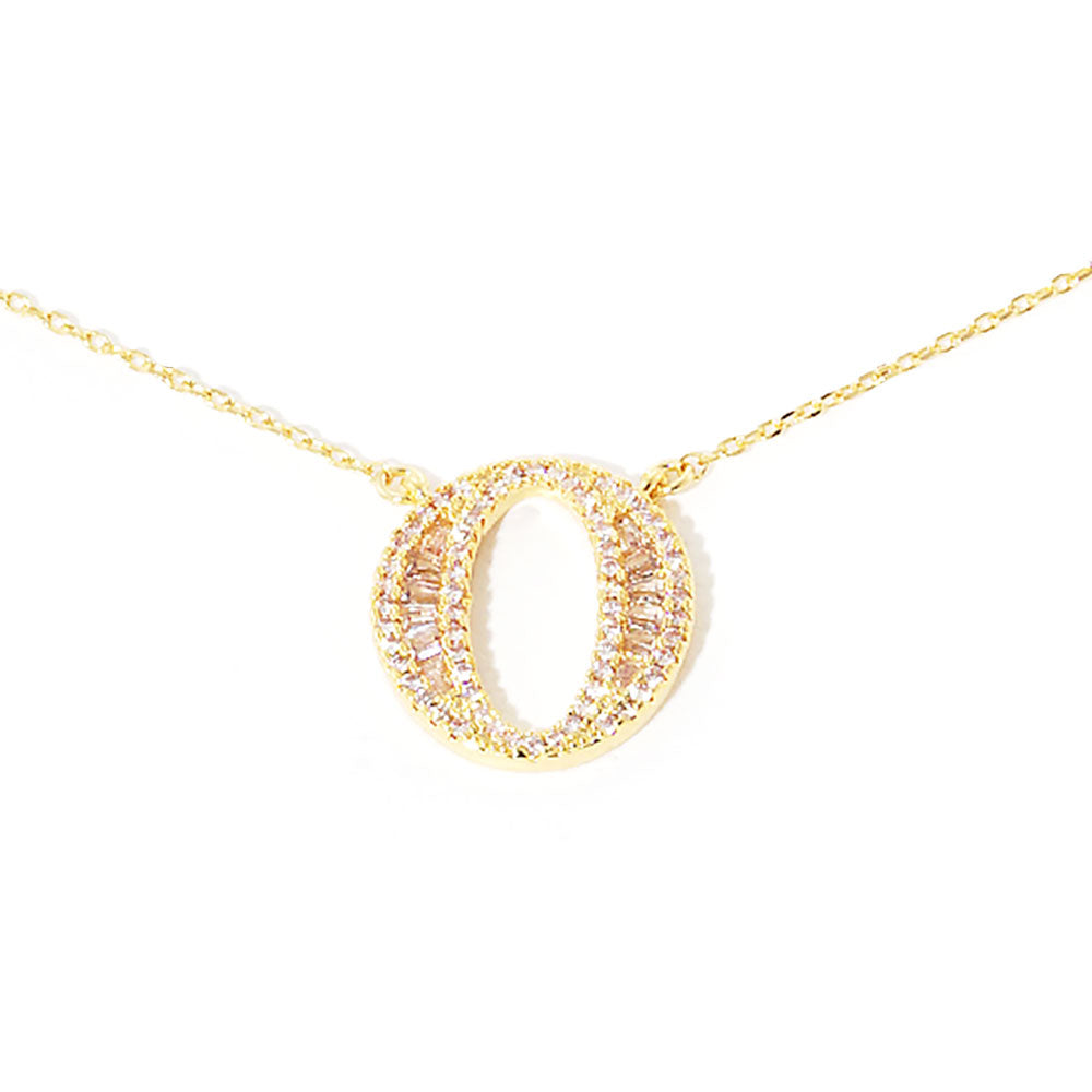 iLLASPARKZ -O- CZ Monogram Pendant Necklace