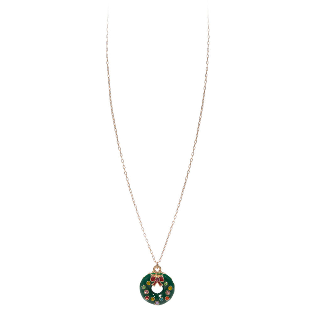 iLLASPARKZ Christmas Wreath Pendant Necklace