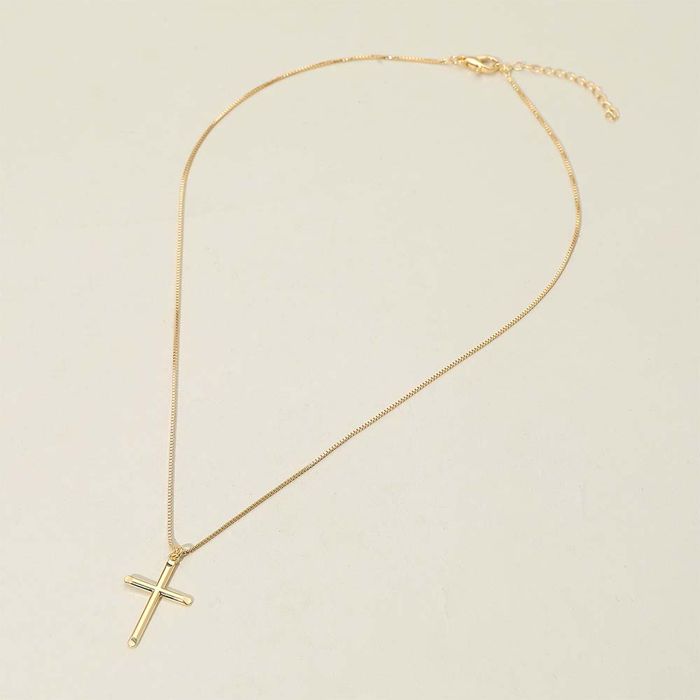 iLLASPARKZ 18K Gold Filled Hypoallergenic Cross Pendant Necklace