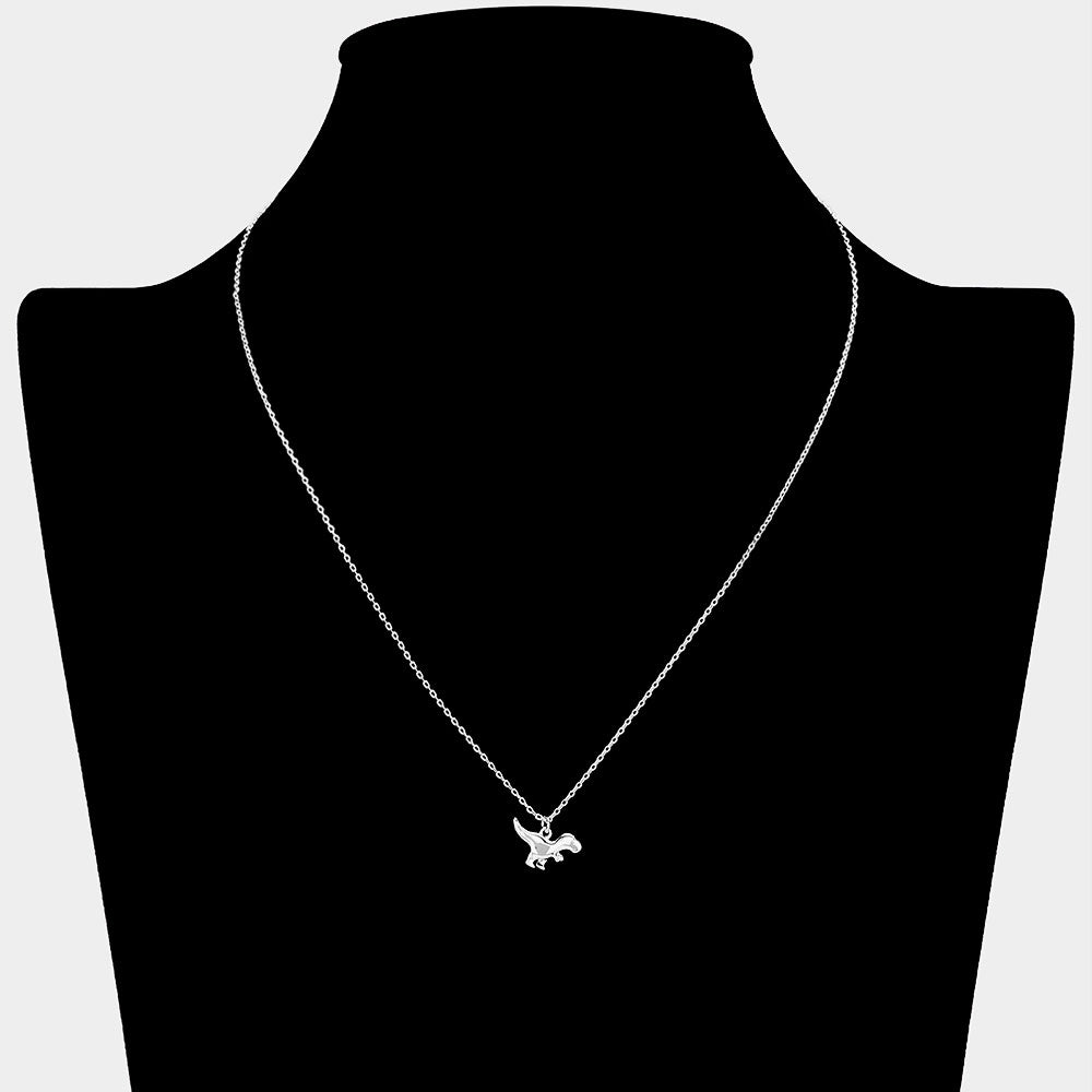 iLLASPARKZ Brass Metal Dinosaur Pendant Necklace