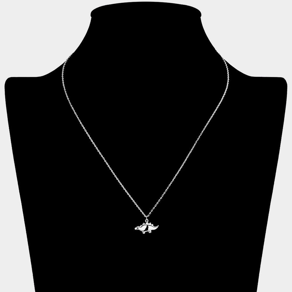 iLLASPARKZ Brass Metal Dinosaur Pendant Necklace