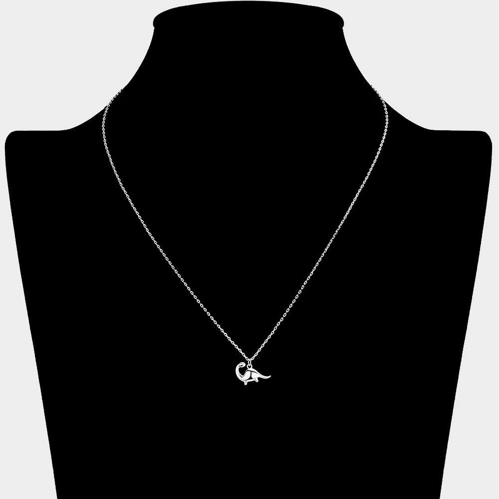 iLLASPARKZ Brass Metal Dinosaur Pendant Necklace
