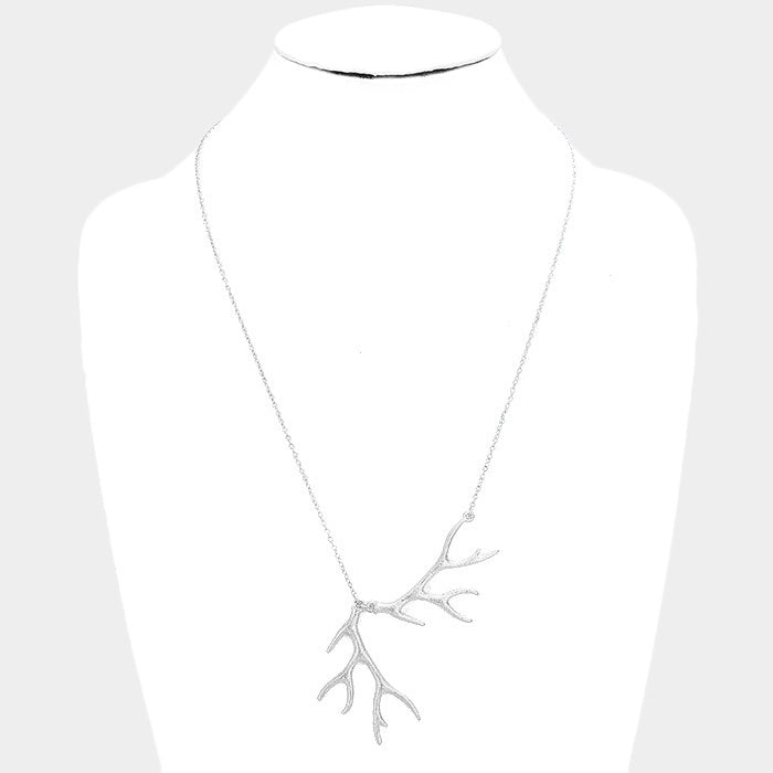 iLLASPARKZ Metal Antler Pendant Necklace