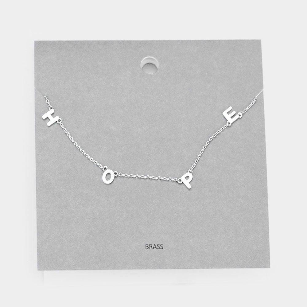 iLLASPARKZ Brass Metal Hope Pendant Necklace