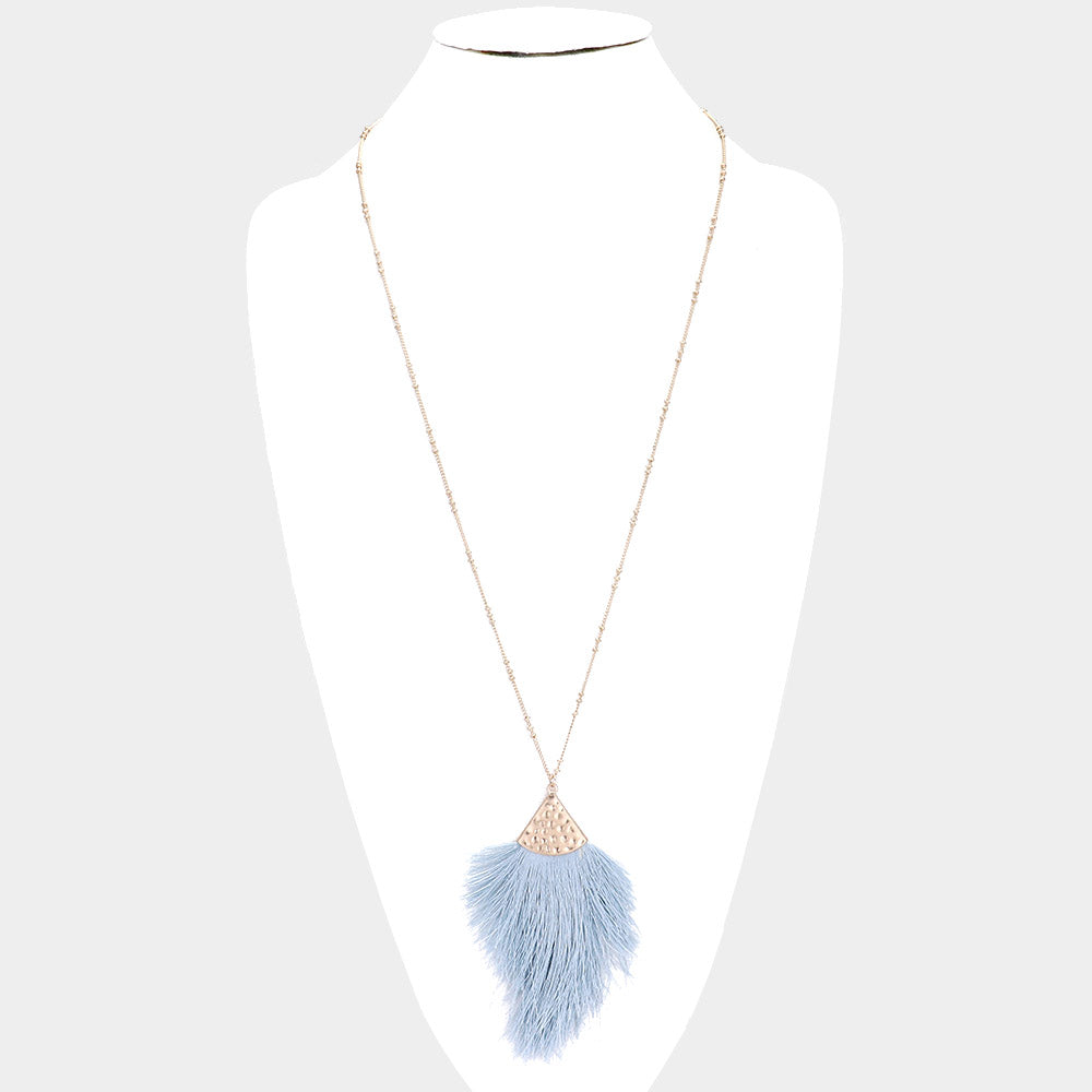 iLLASPARKZ Tassel Fringe Pendant Long Necklace